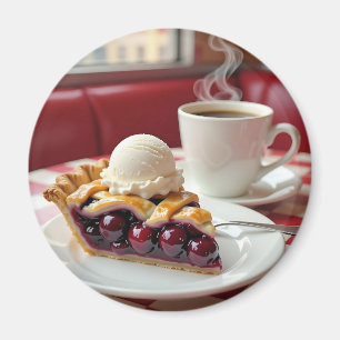 Cherry Pie, Vanilla Ice Creme & Kaffee Magnet