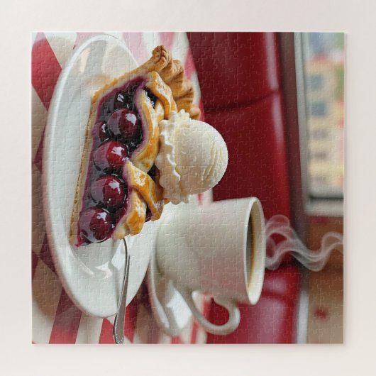 Cherry Pie, Vanilla Ice Creme & Kaffee Puzzle (Horizontal)
