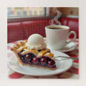 Cherry Pie, Vanilla Ice Creme & Kaffee Puzzle (Vertikal)