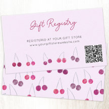 Cherry Pink Baby Shooting Registrierung QR Code