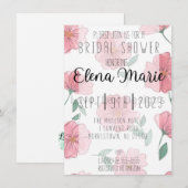 Cherry-Pink-Blumenladen Einladung (Vorne/Hinten)
