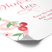 Cherry Pink Bow Momosa Bar baby Dusche Poster (Ecke)