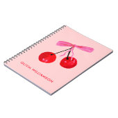 Cherry & Pink Bow Notizblock (Linke Seite)