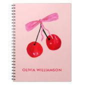 Cherry & Pink Bow Notizblock (Vorderseite)