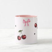 Cherry & Pink Bows Pattern - Coquette Aesthetic Tasse (Zentrum)