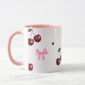 Cherry & Pink Bows Pattern - Coquette Aesthetic Tasse (Links)