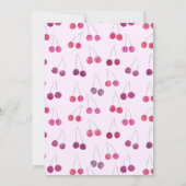 Cherry Pink Bridal Dusche Einladung (Rückseite)