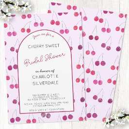 Cherry Pink Bridal Dusche Einladung