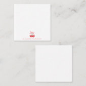 Cherry Pink Coquette Personalisiert Minimalistisch Mitteilungskarte (Vorne/Hinten)