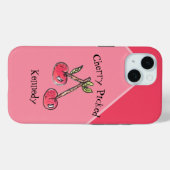 Cherry Pink Moderner Tee Name farbenfroher Fun Som Case-Mate iPhone Hülle (Rückseite (Horizontal))