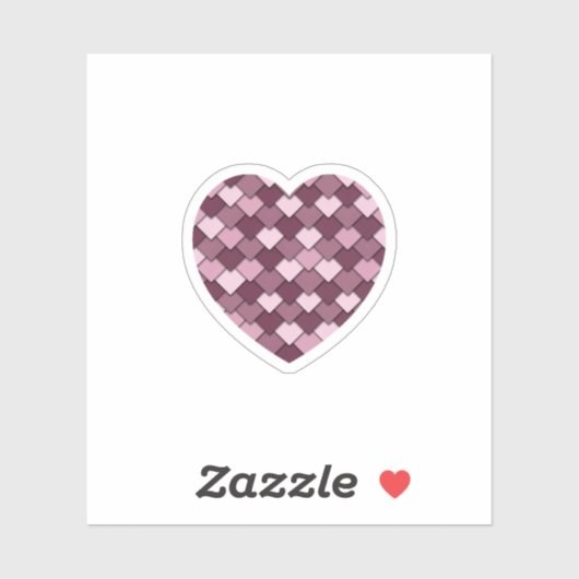 Cherry Pink Square und Diamond Herz Aufkleber (Blatt)
