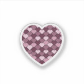 Cherry Pink Square und Diamond Herz Aufkleber (Vorderseite)
