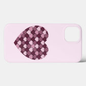 Cherry Pink Square und Diamond Herz Case-Mate iPhone Hülle (Rückseite (Horizontal))