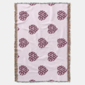 Cherry Pink Square und Diamond Herz Decke (Vorderseite Vertikal)