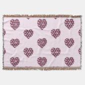 Cherry Pink Square und Diamond Herz Decke (Vorderseite)