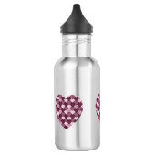 Cherry Pink Square und Diamond Herz Edelstahlflasche (Links)