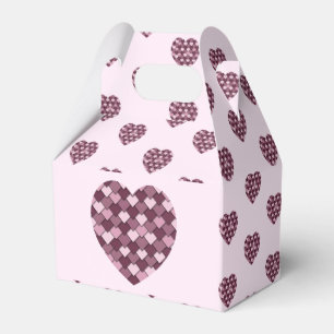 Cherry Pink Square und Diamond Herz Geschenkschachtel