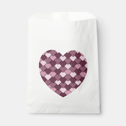 Cherry Pink Square und Diamond Herz Geschenktütchen (Vorderseite)