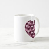 Cherry Pink Square und Diamond Herz Kaffeetasse (VorderseiteRechts)