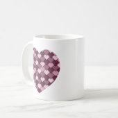 Cherry Pink Square und Diamond Herz Kaffeetasse (Vorderseite Links)