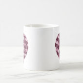 Cherry Pink Square und Diamond Herz Kaffeetasse (Mittel)
