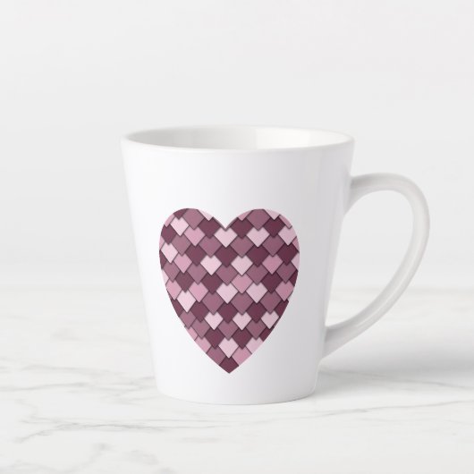 Cherry Pink Square und Diamond Herz Milchtasse (Rechts)