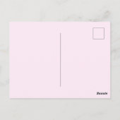 Cherry Pink Square und Diamond Herz Postkarte (Rückseite)