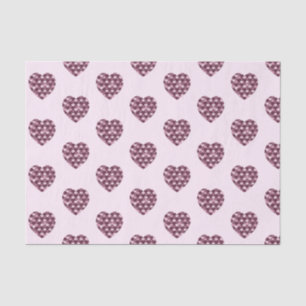 Cherry Pink Square und Diamond Herz Seidenpapier