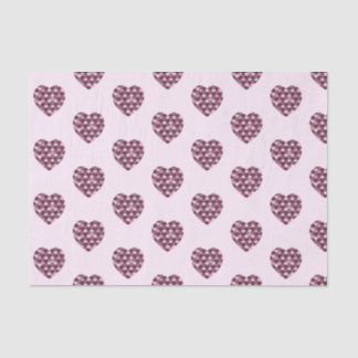Cherry Pink Square und Diamond Herz Seidenpapier