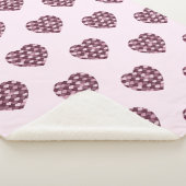 Cherry Pink Square und Diamond Herz Sherpadecke (3/4)