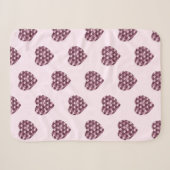 Cherry Pink Square und Diamond Herz Sherpadecke (Vorderseite (Horizontal))