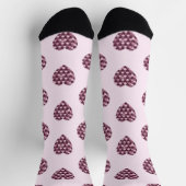 Cherry Pink Square und Diamond Herz Socken (Oben)