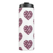 Cherry Pink Square und Diamond Herz Thermosbecher (Vorderseite)