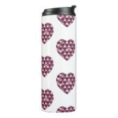 Cherry Pink Square und Diamond Herz Thermosbecher (Nach links gedreht)