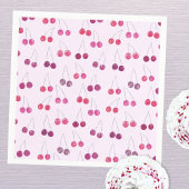 Cherry Pink Watercolor Party Serviette