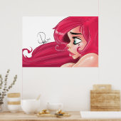 Cherry Pinup Poster : "Profil" (Küche)
