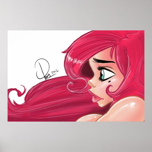 Cherry Pinup Poster : "Profil" (Vorne)
