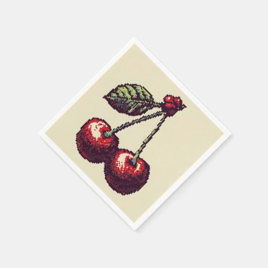 Cherry Pixels Serviette (Ecke)