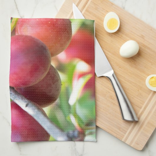 Cherry plum geschirrtuch (Viertel Falte)