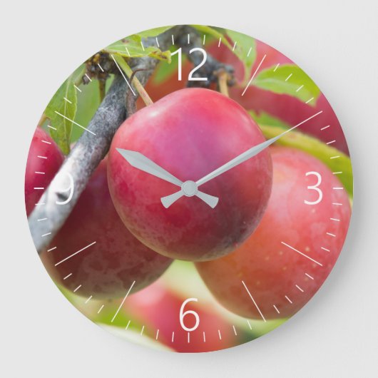 Cherry plum große wanduhr (Vorderseite)