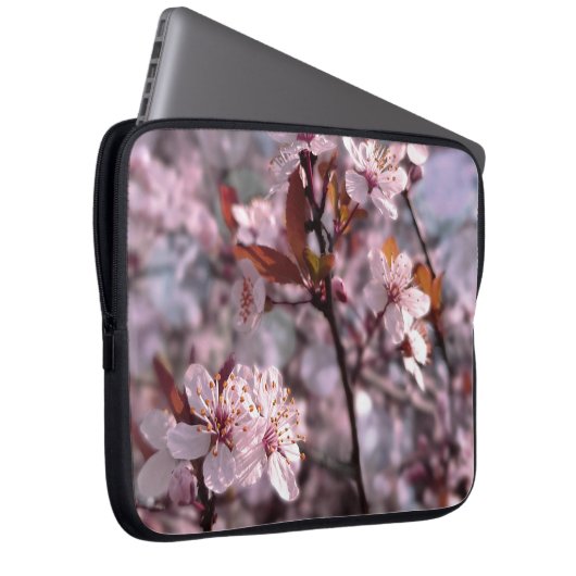 Cherry Plum Tree Pink Laptopschutzhülle (Vorne Rechts)
