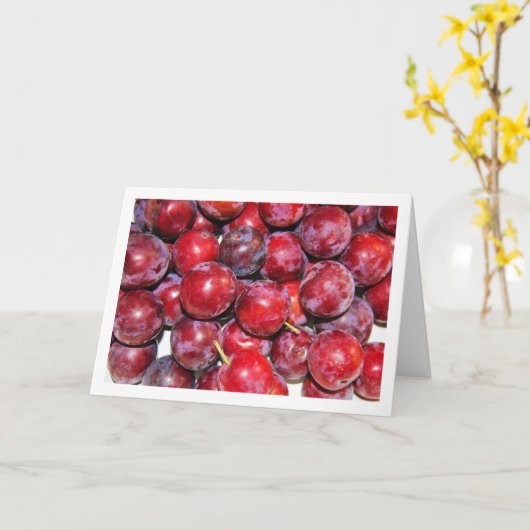 Cherry Plums Karte (Gelbe Blume)