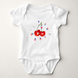 Cherry Pop One-Piece Baby Strampler