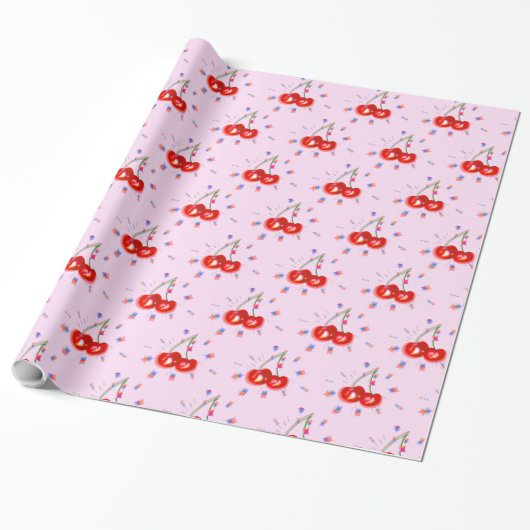 Cherry Pop Wrapping Paper Geschenkpapier (Ungerollt)