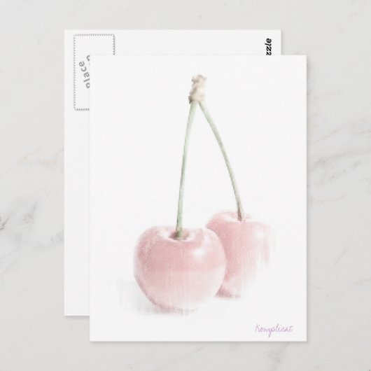 Cherry Postcard Postkarte (Vorne/Hinten)