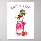 Cherry Poster Juice Cool Drink Frucht Sommer Party (Vorne)