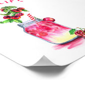 Cherry Poster Juice Cool Drink Frucht Sommer Party (Ecke)