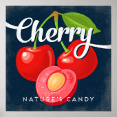 Cherry Poster Vintag Fruchtlabel (Vorne)