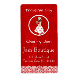 Cherry Preserve Canning Label