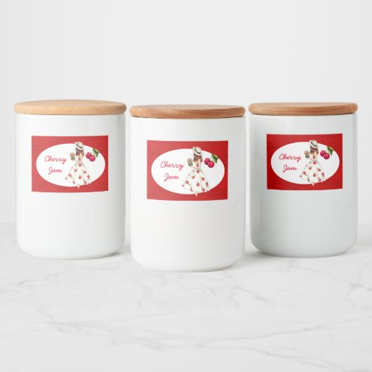 Cherry Preserve Canning Label Lebensmitteletikett (Flaschen)